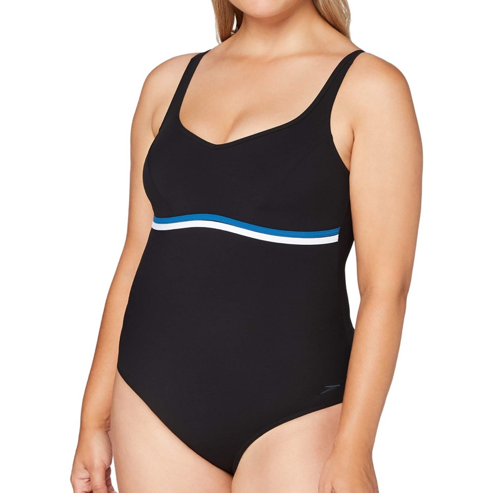 Speedo Black and Blue One Piece Swimwear